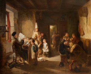 The School Room by Thomas Webster